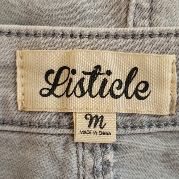 LISTICLE Light Blue Cotton Denim A-line Mini Skirt - Picture 8 of 9